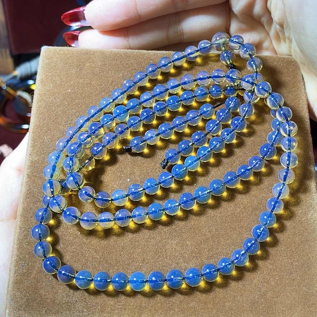 蓝珀裸石未镶嵌蓝珀异色珀卡6净水108