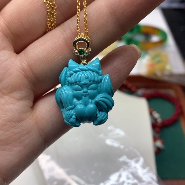 合金颈饰玛瑙/玉髓吊坠