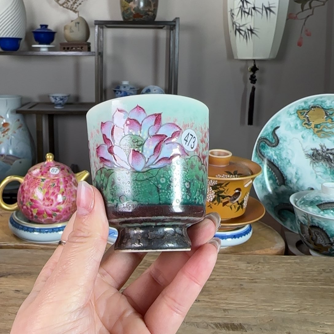 杯景德镇陶瓷柴烧多人