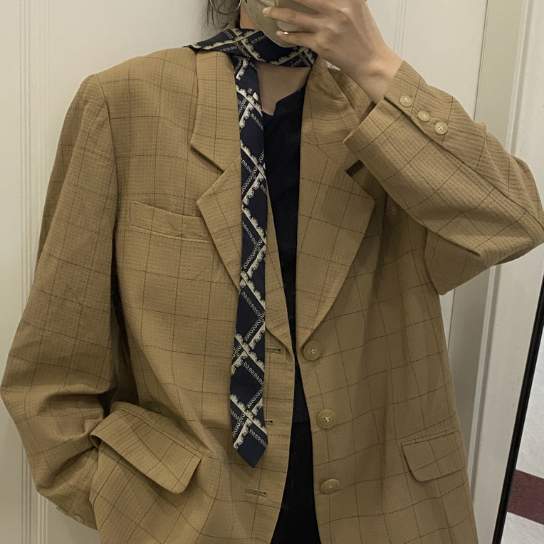 中古vintage春秋西装外套复古百搭