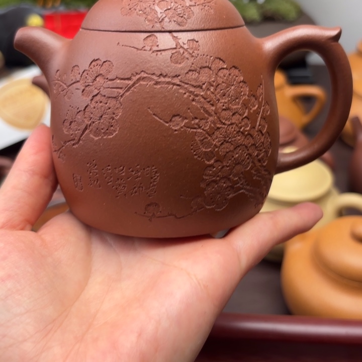 青***云紫砂茶壶秦权   黄龙山紫泥   270