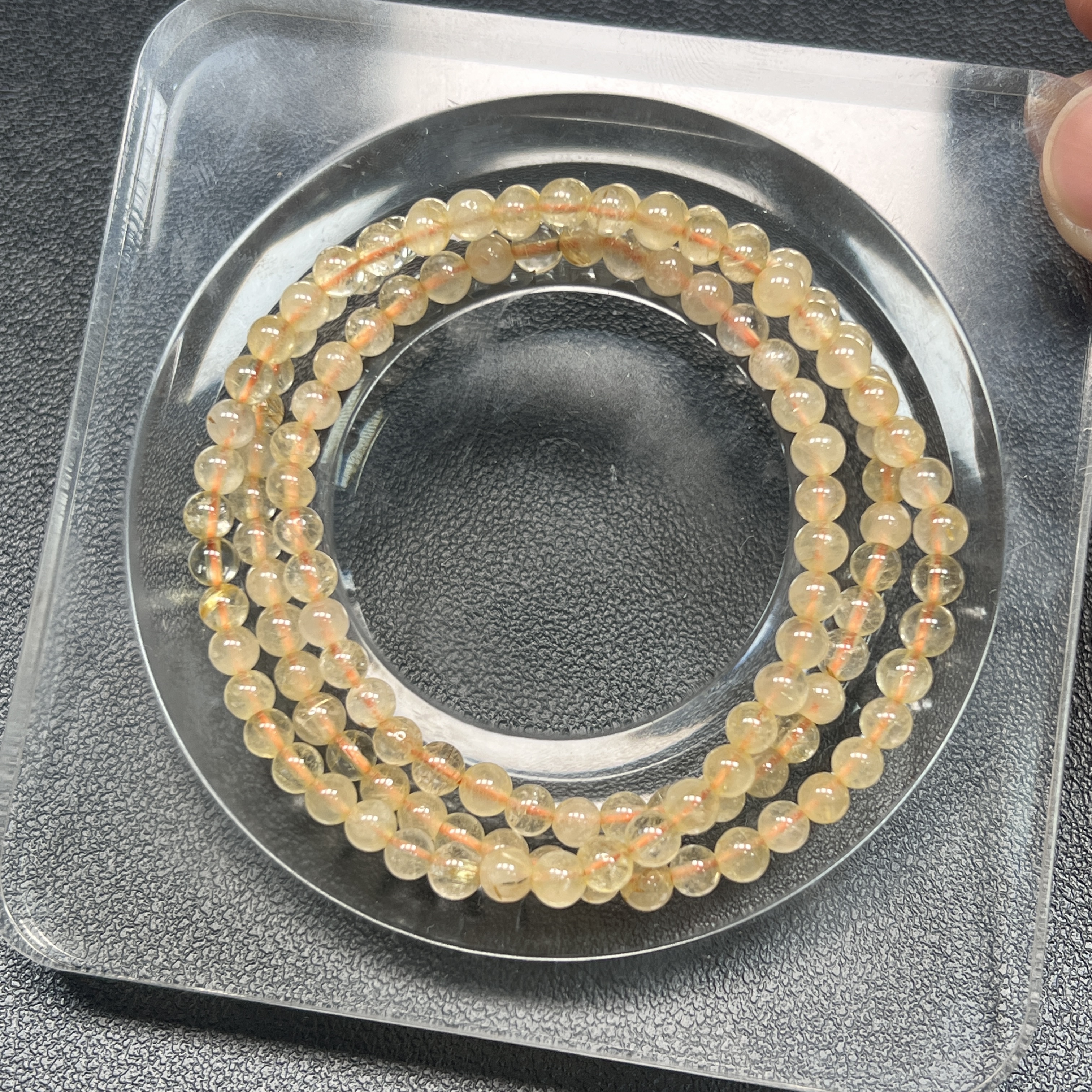【金发晶4mm】彩色气质珠宝手链多样性发一