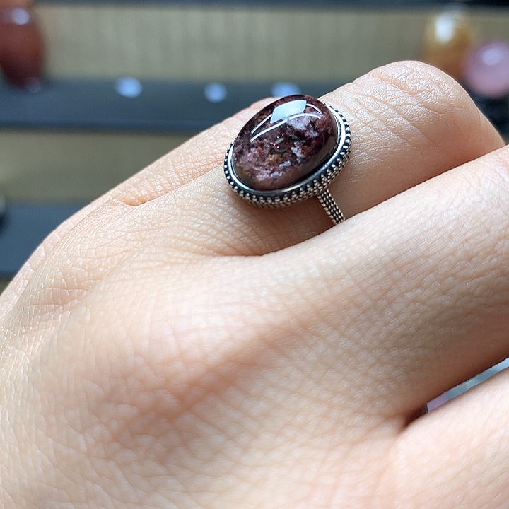 水晶水晶戒指银S925镶嵌