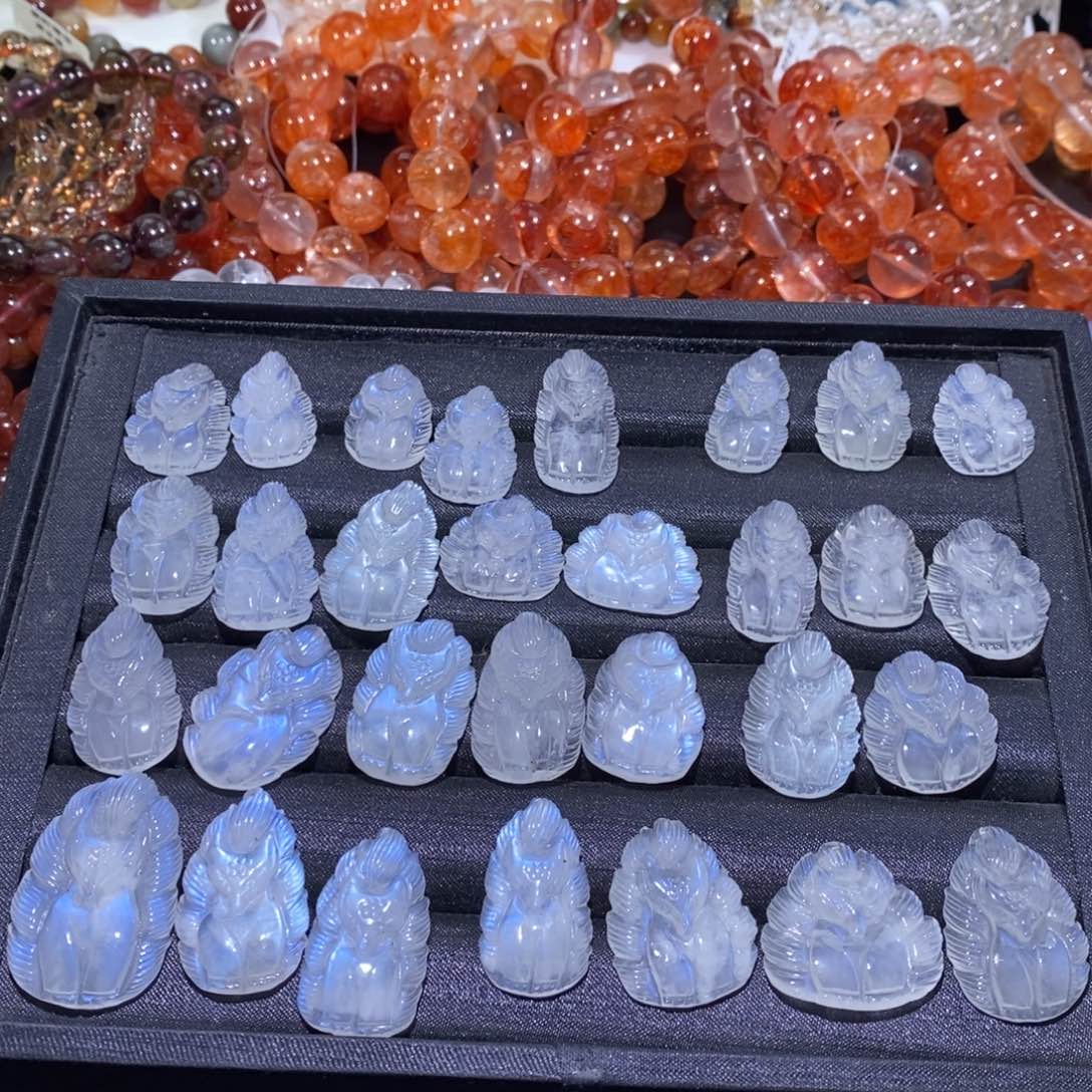 水晶手串未镶嵌蓝月光九尾狐克10可挑