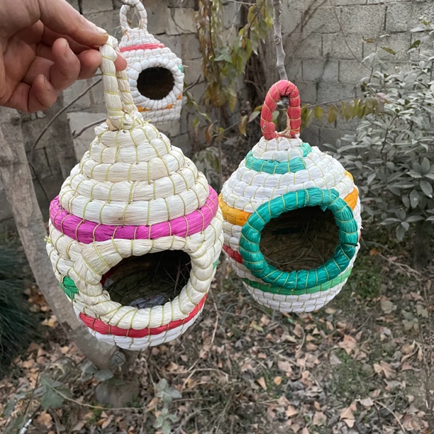 纯手工草窝鸽子巢孵蛋专用保暖防寒鸟窝鹦鹉窝