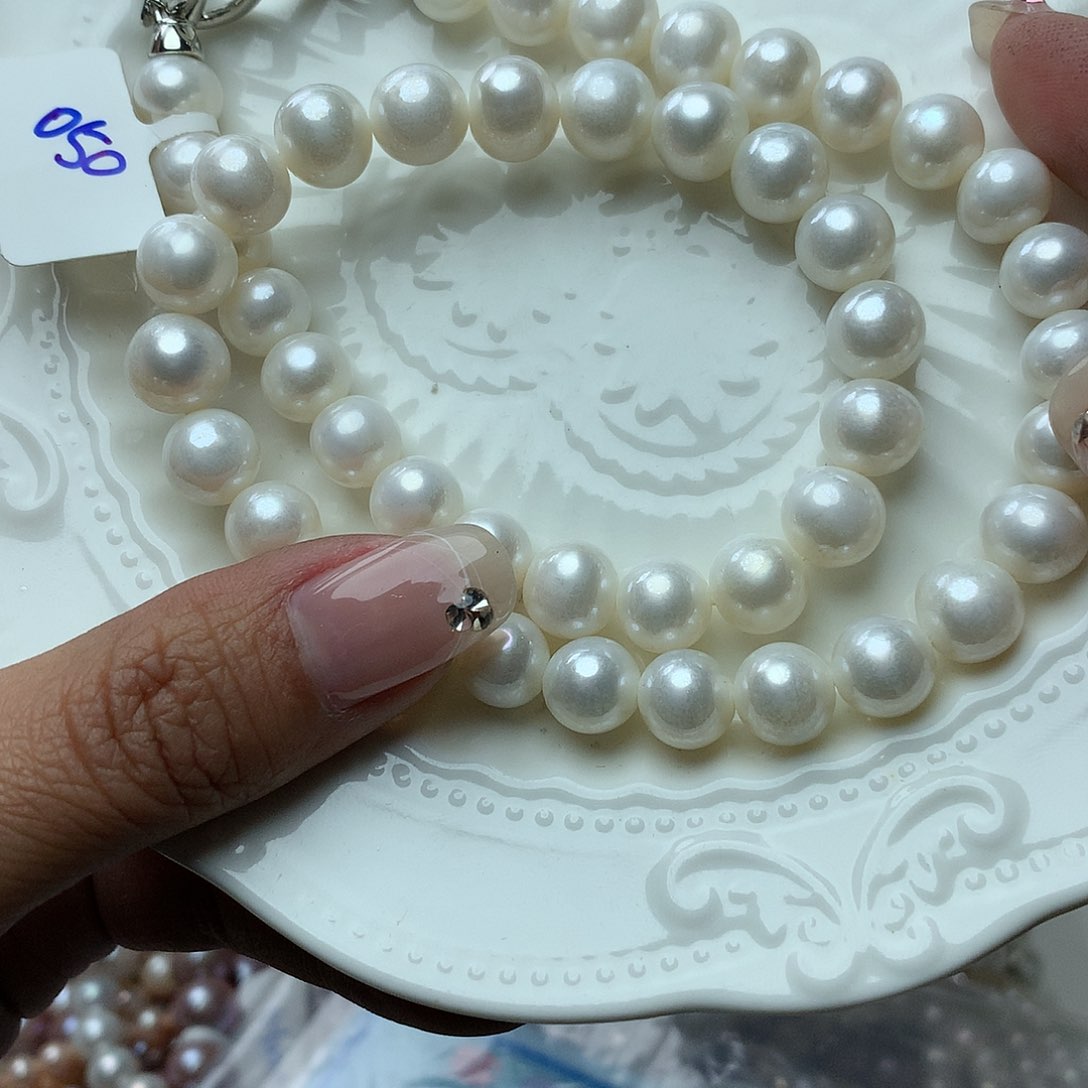 淡水珍珠项链9-10未镶嵌a127项链