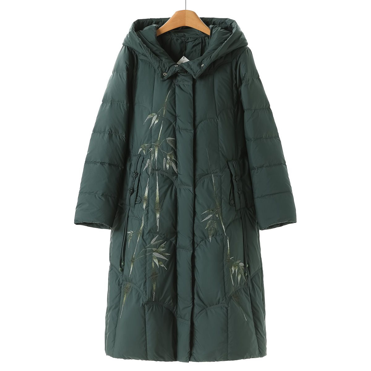 国风妈妈女冬季加厚保暖中长款中老年女装棉袄外套