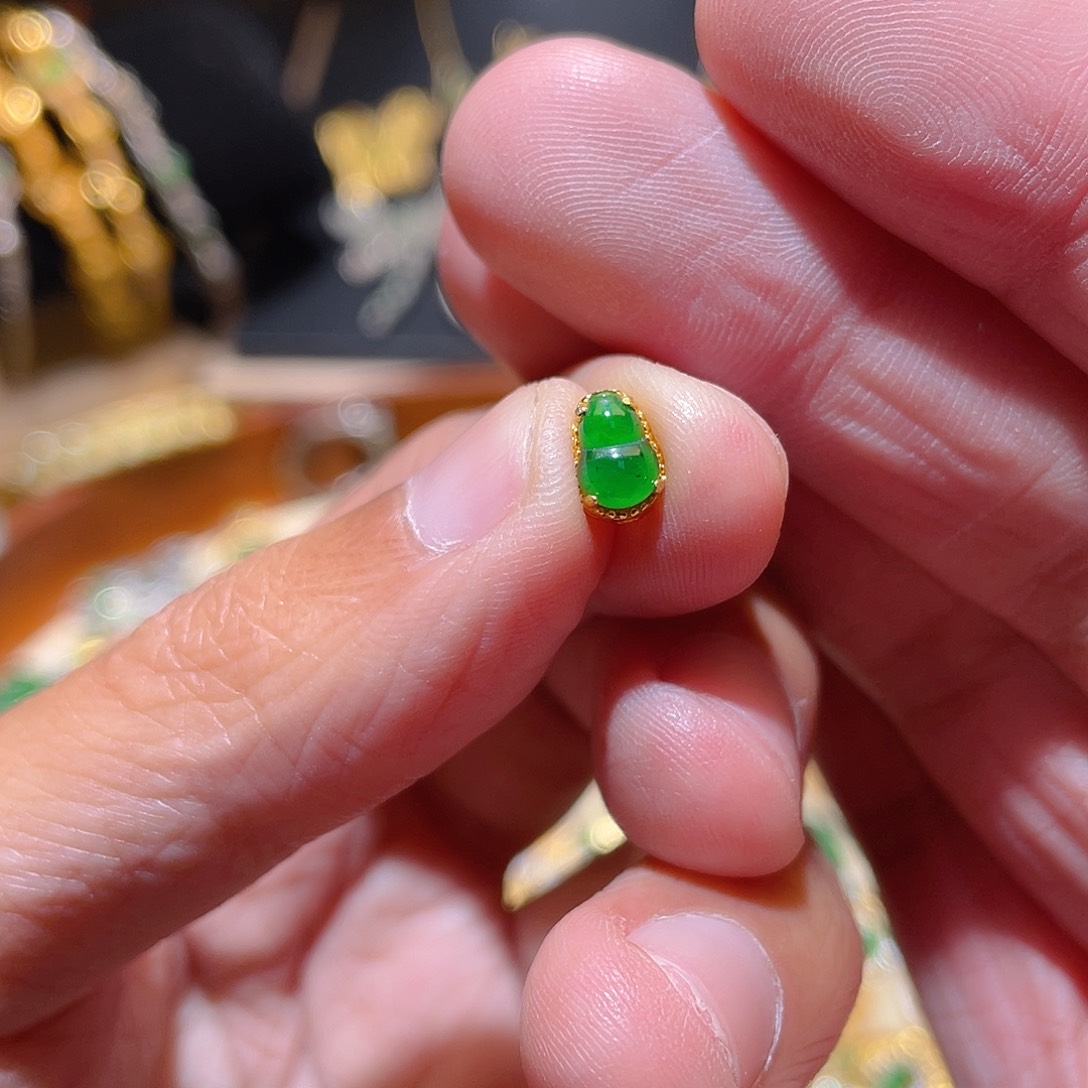 翡翠吊坠(不含链)银S925镶嵌