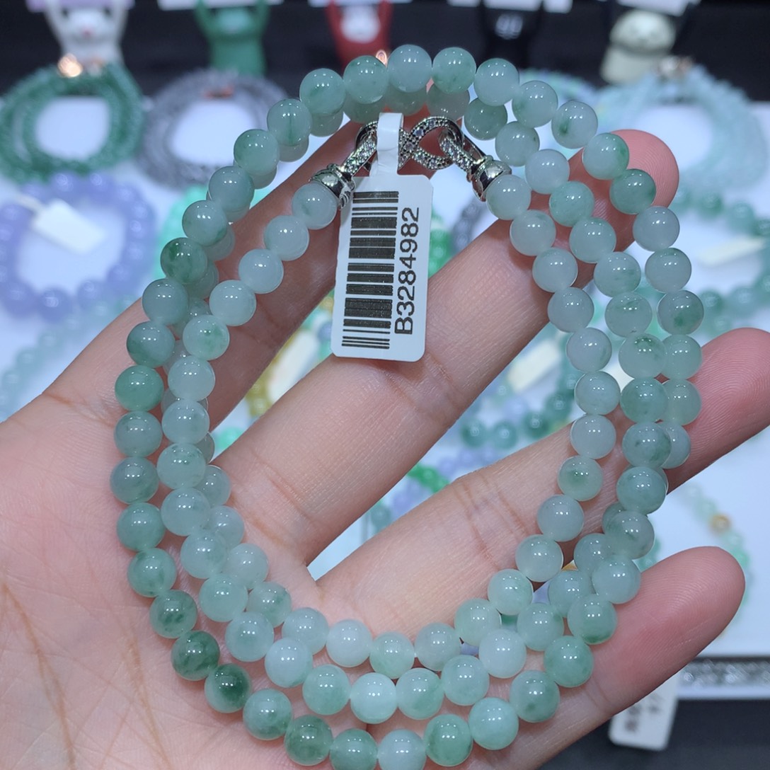 翡翠未镶嵌手串天然