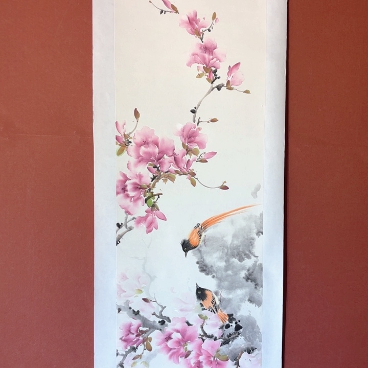 国画听兰老师花鸟