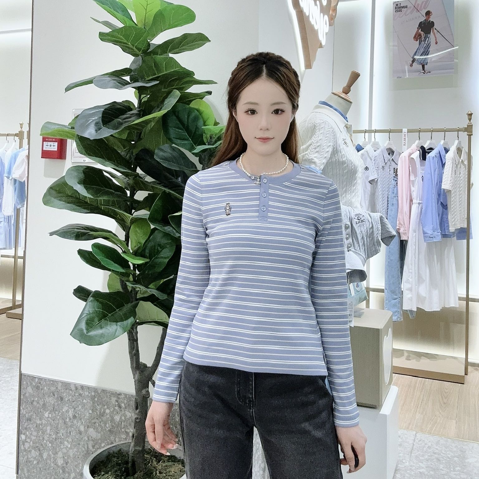 【女装优选KY】Teenie Weenie小熊女士简约温柔针织衫TTLA25O905Z