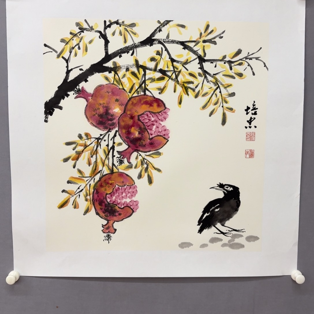 国画艺术家真人手绘