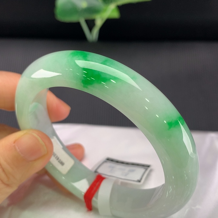 翡翠未镶嵌手镯无55-56