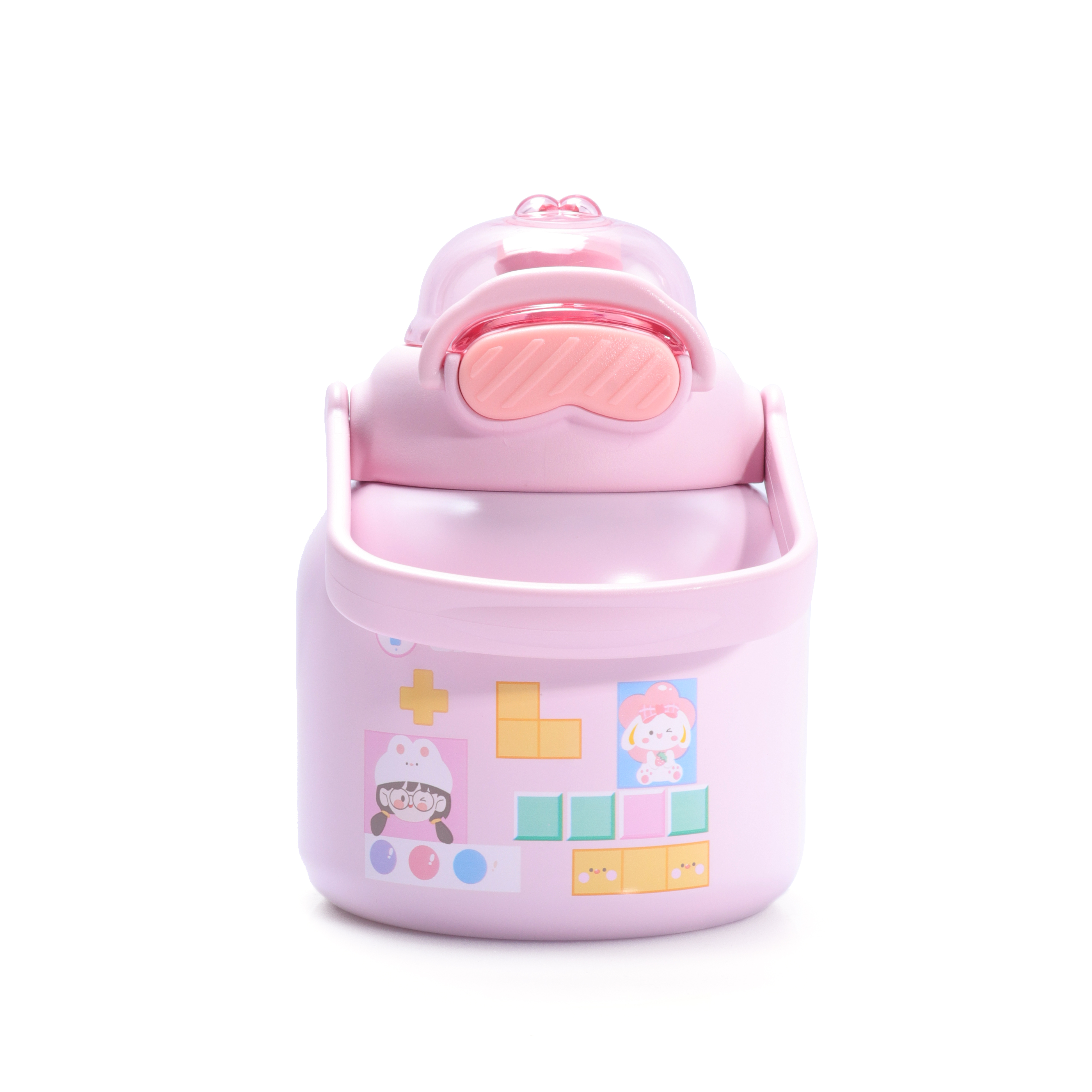 【洛洛补贴】手提不锈钢大肚杯大容量便携保温杯学生直饮水杯LL040