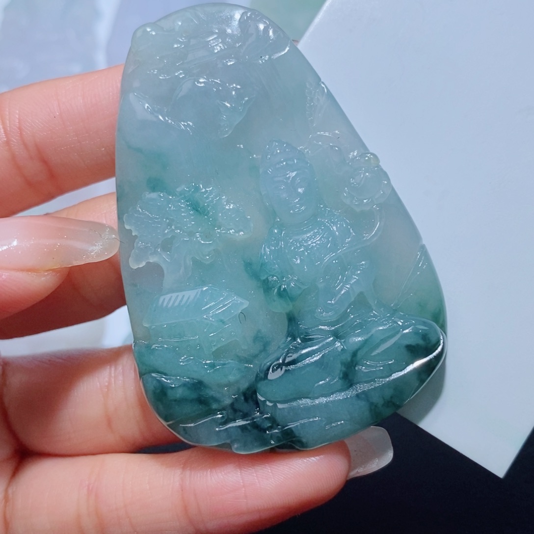 定制翡翠未镶嵌定制吊坠