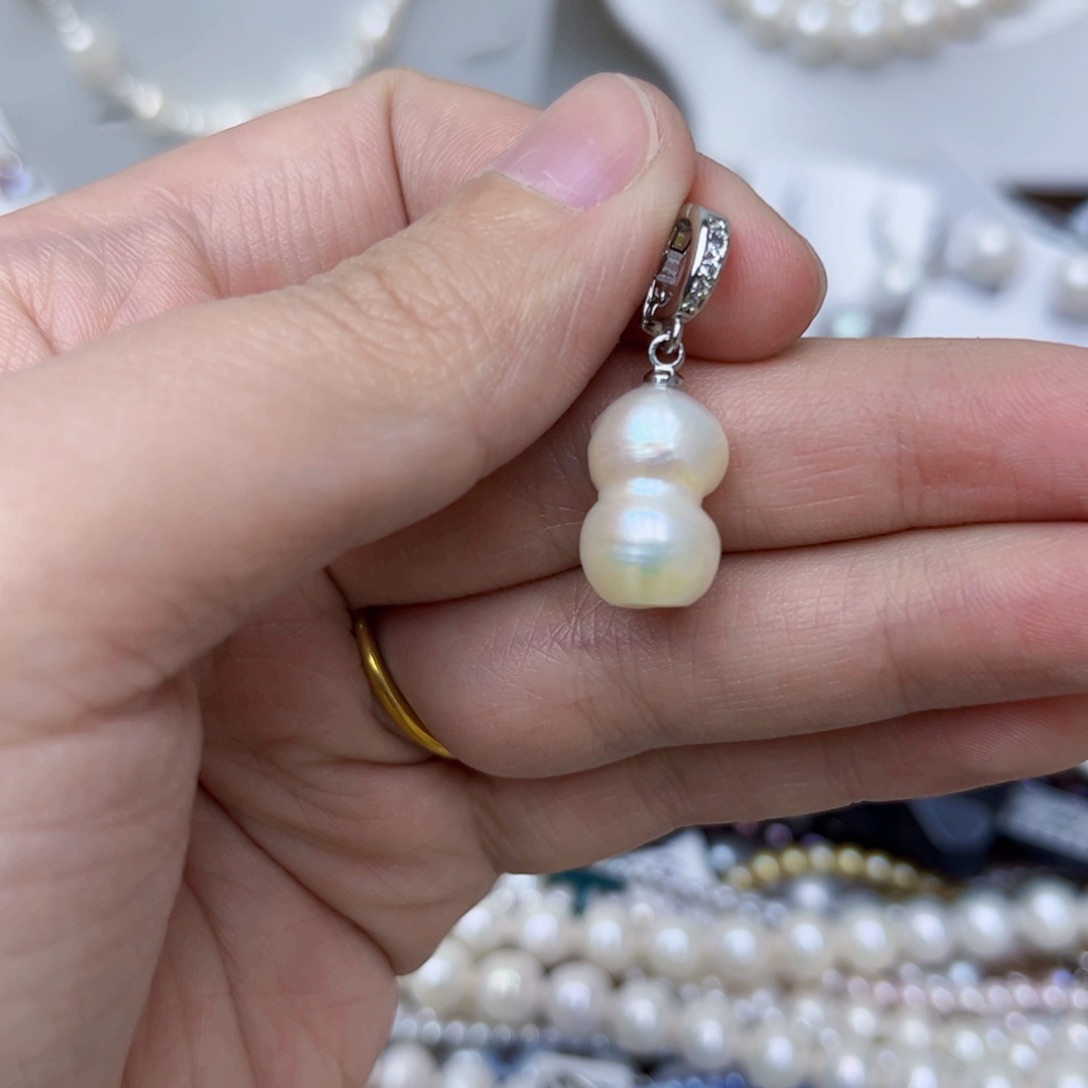 淡水珍珠颈饰银S925镶嵌