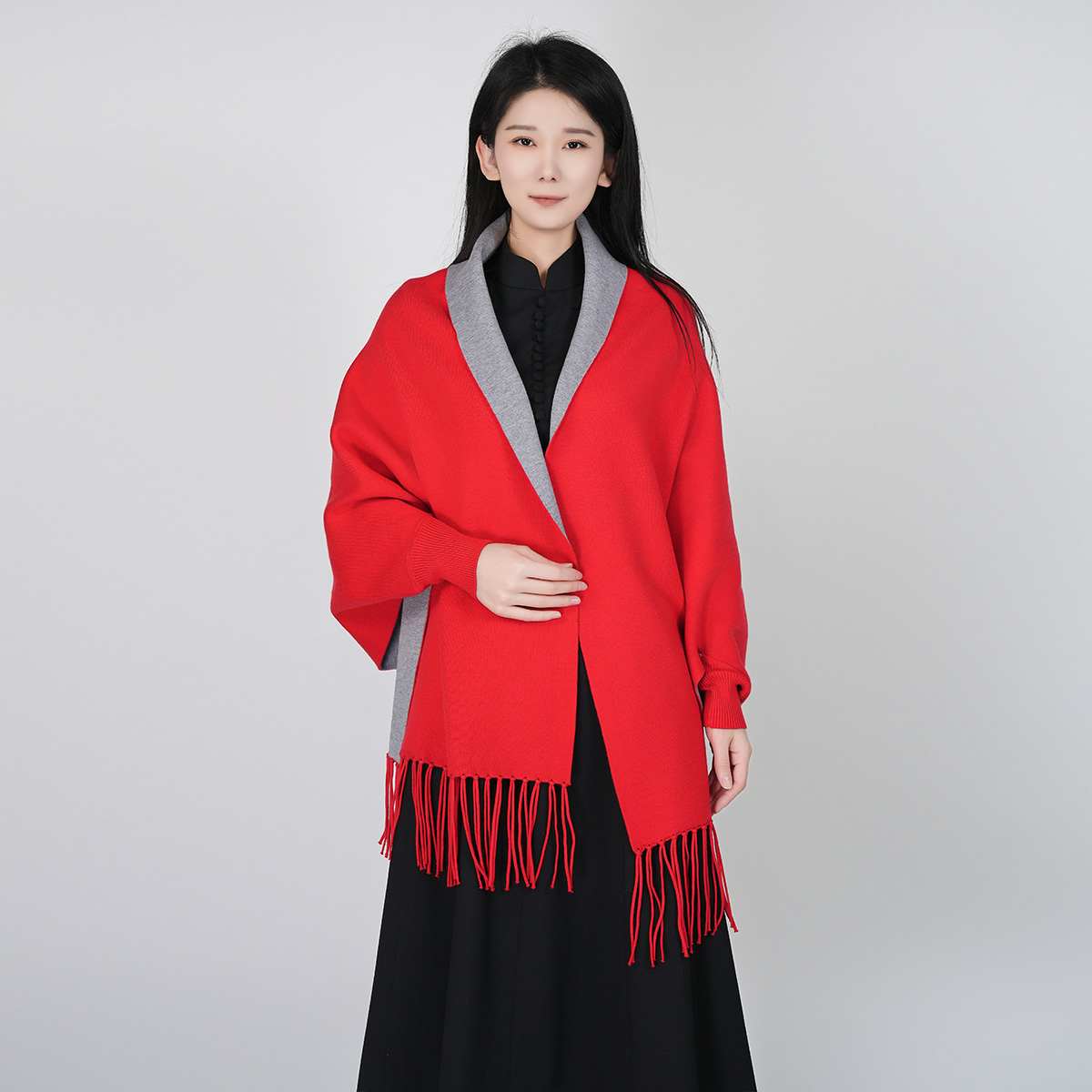 【年终会员专享】秋冬防风保暖百搭冬款披肩WHDFI12006