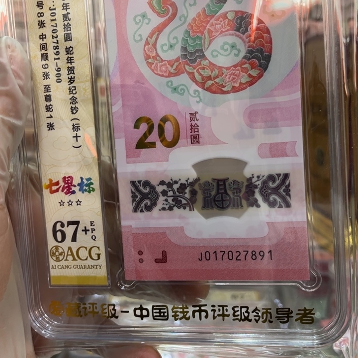塑料67+蛇钞七星北斗标中间顺至尊蛇027891