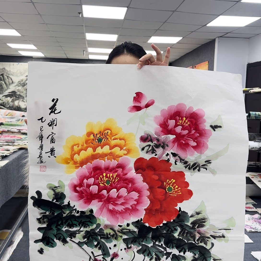 国画作品小姐姐放漏中