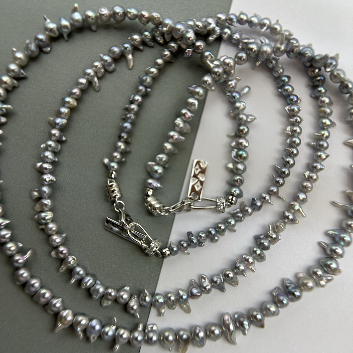 海水珍珠项链 无调真多麻巴洛克项链小尾巴鱼尾项链 多样性发其一