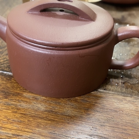 紫砂茶壶老紫泥汉清200c c