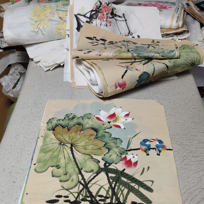 洛***西国画国画花鸟花鸟国画