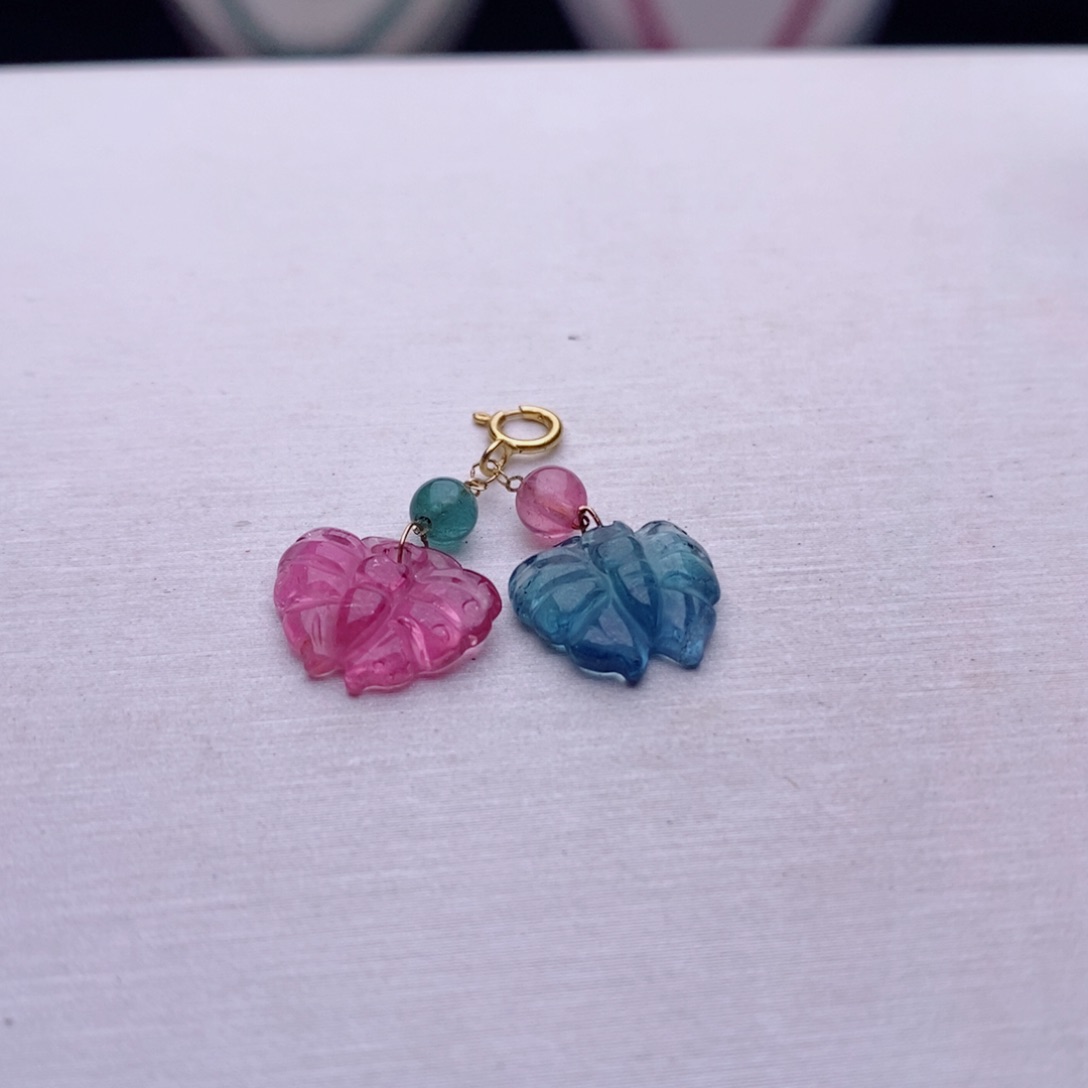 18K金镶嵌小滴溜碧玺碧玺A小滴溜