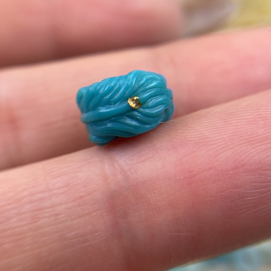 绿松石羽毛扣未镶嵌