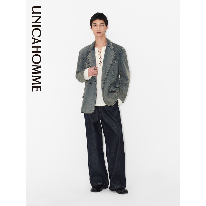 UNICAHOMME档案系列｜廓形感翻驳领牛仔西装