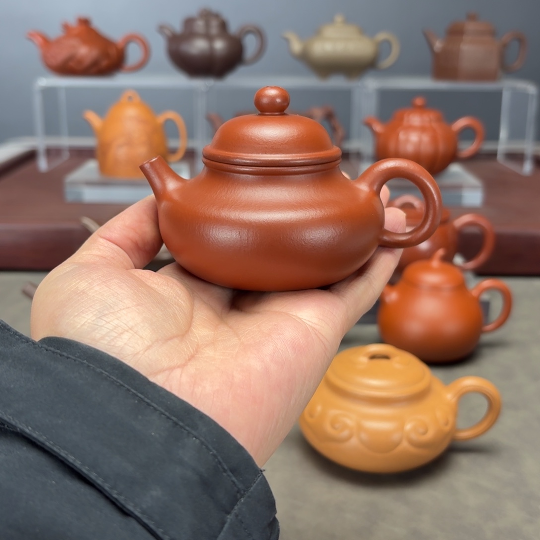 宏***哥紫砂茶壶容天130CC朱泥