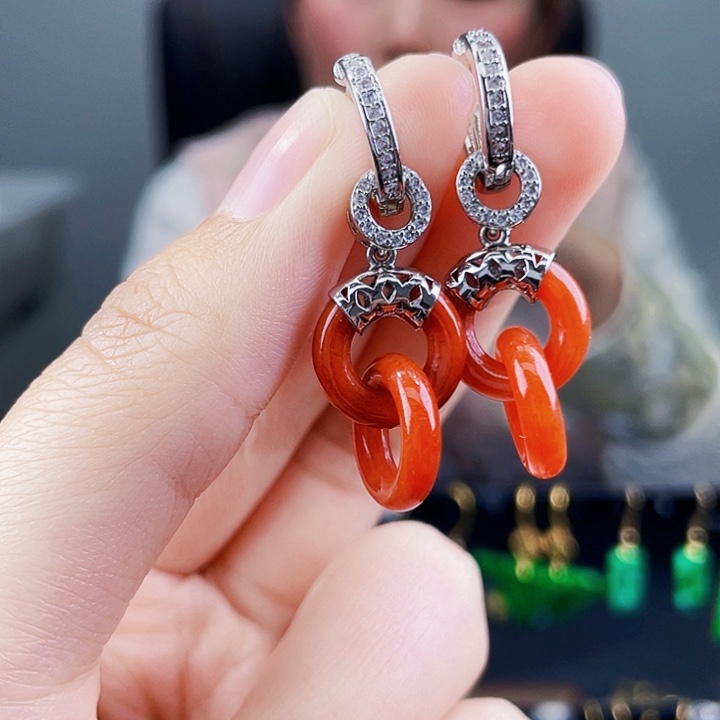 翡翠耳饰未镶嵌饰品