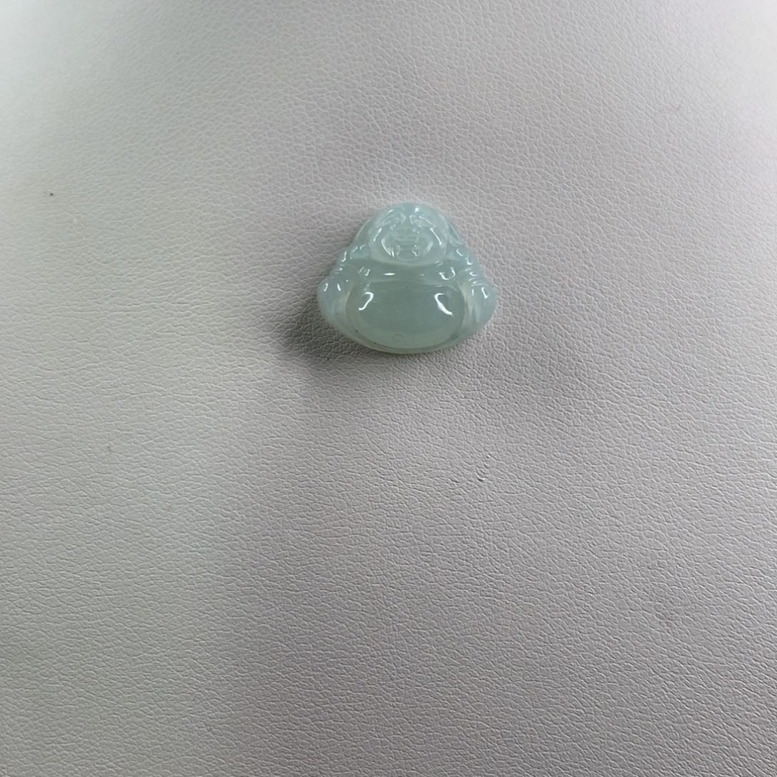 美****翡翠未镶嵌颈饰缅甸天然A货翡翠 佛公