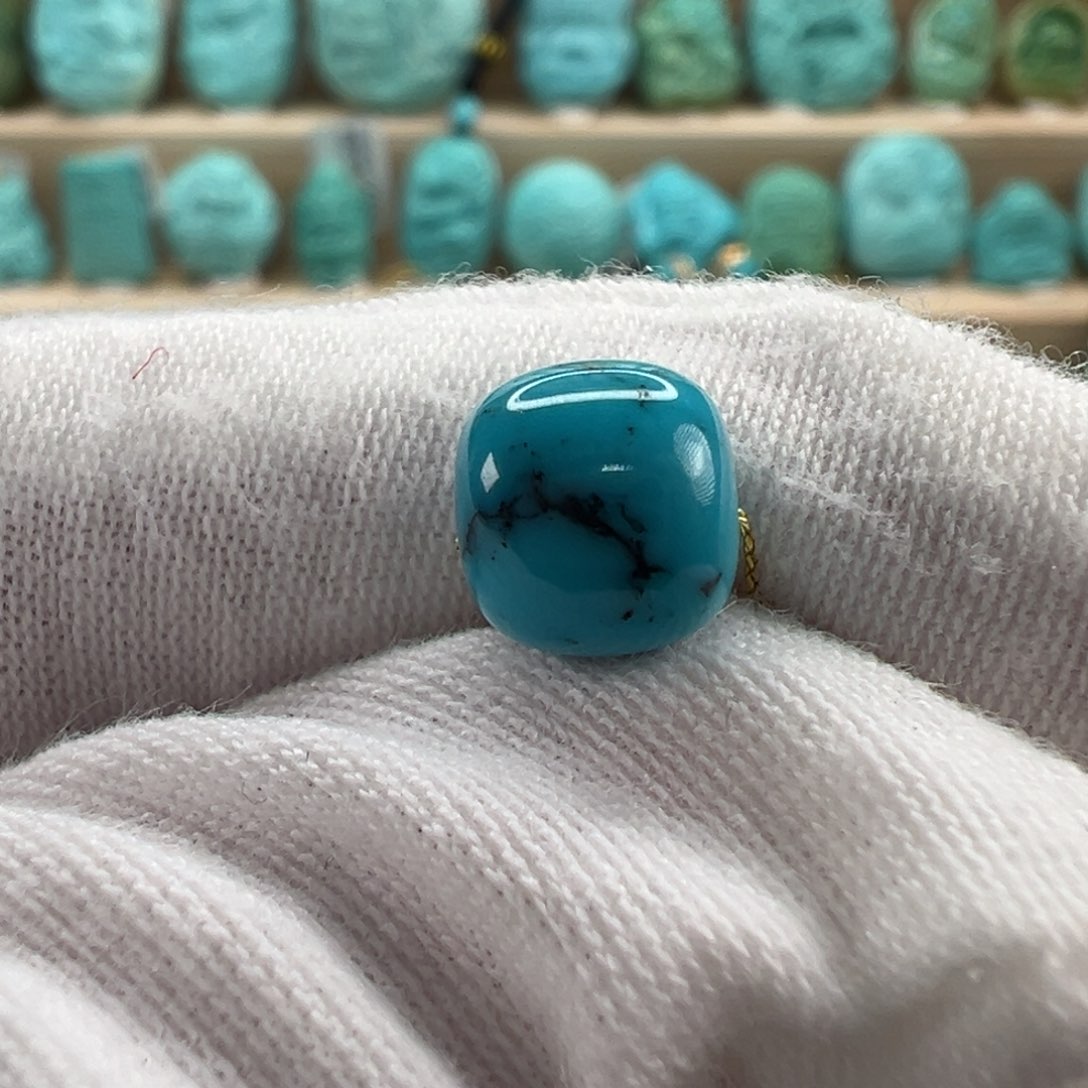 未镶嵌绿松石老型珠8.4x7.7mm