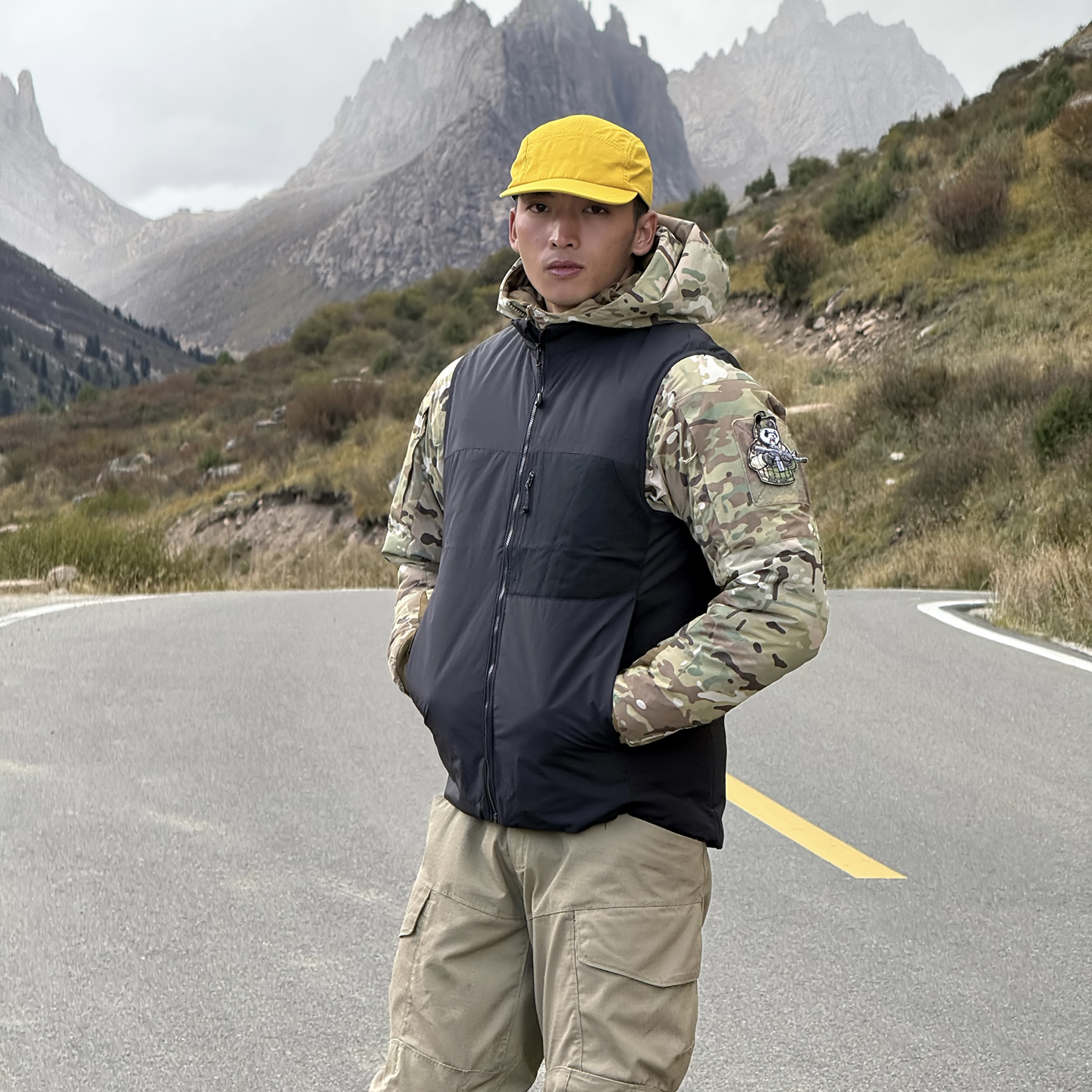 GUNCHILL秋冬户外军潮无袖棉服马甲3M新雪丽棉轻量化保暖叠穿内胆