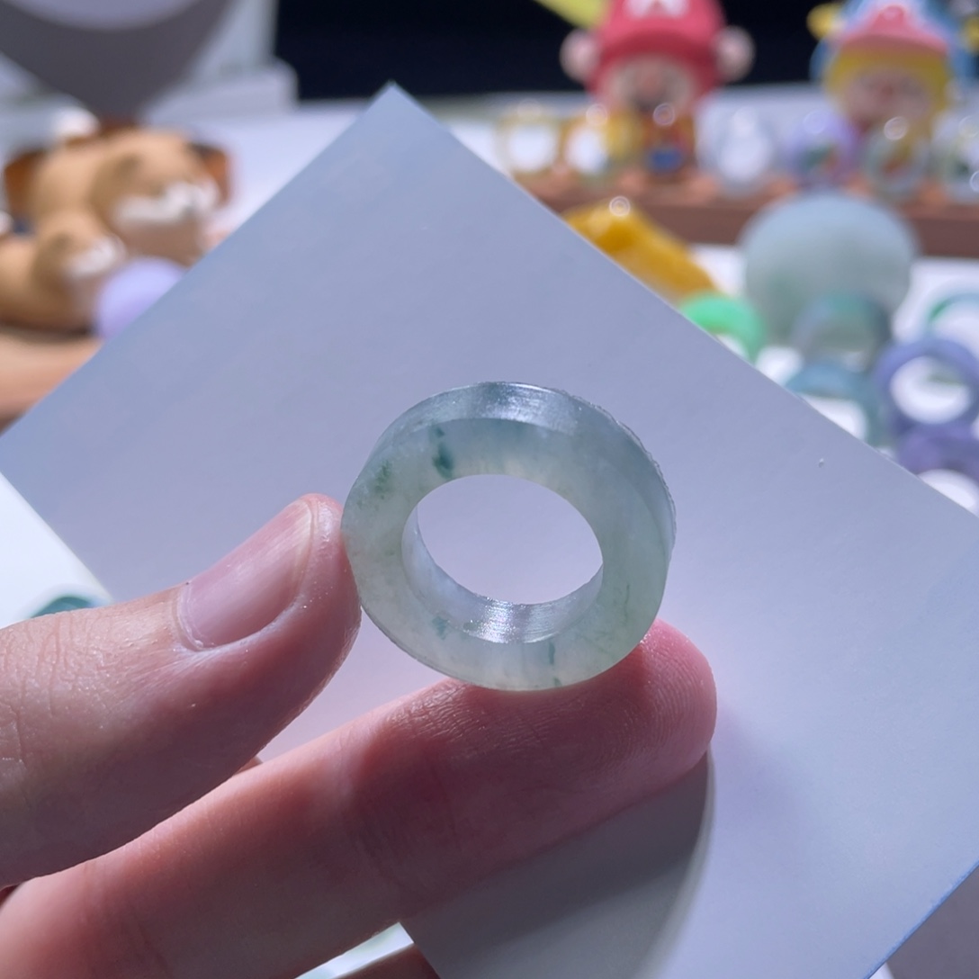 定制翡翠未镶嵌翡翠12-17有纹裂