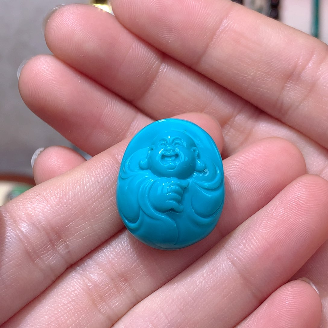 绿松石珠宝奇石未镶嵌奔***拉