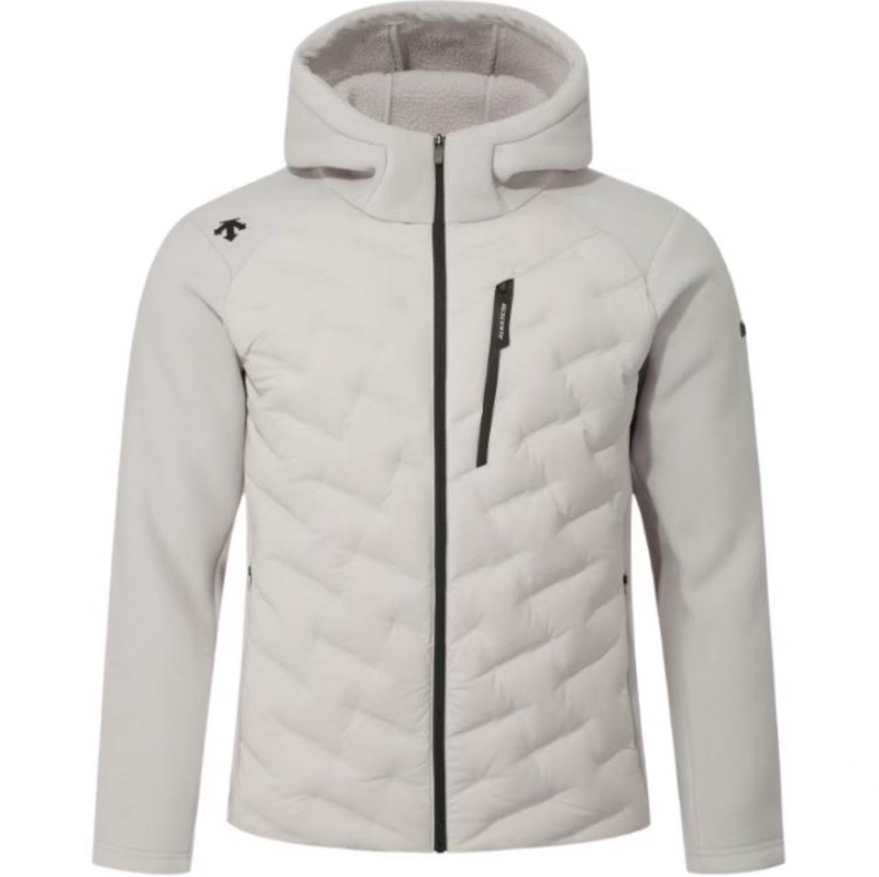 【双十二大促】1迪桑特安欣同款连帽保暖抓绒拼接羽绒服男女款TKTO2