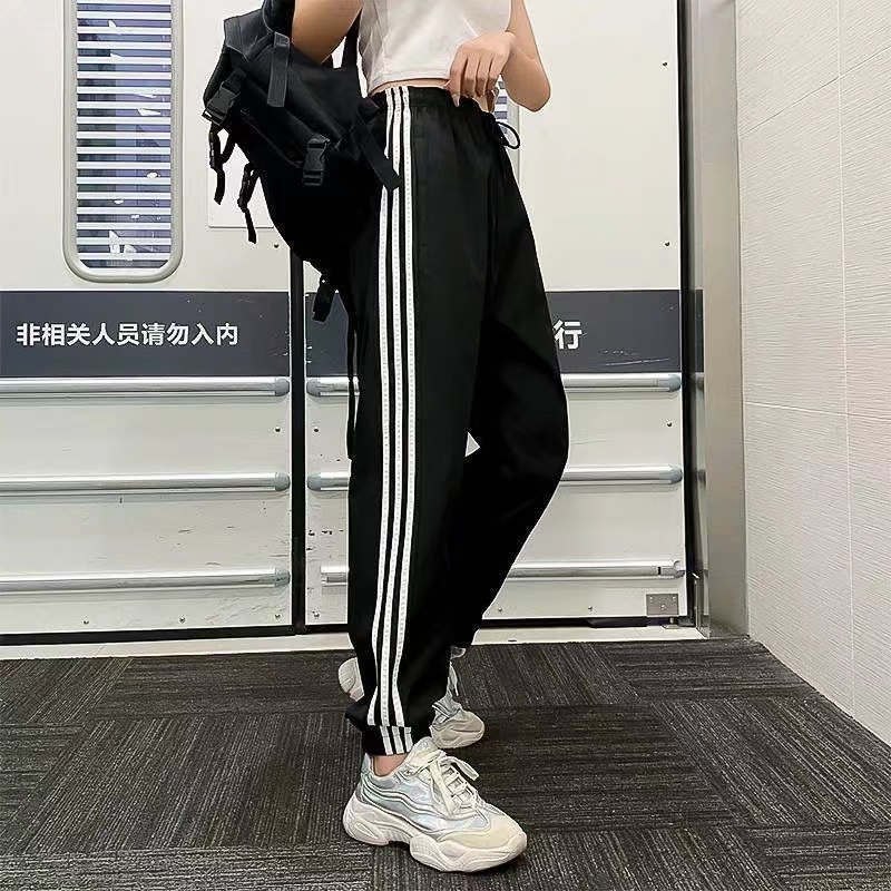 【奥莱撤柜】男女同款夏季薄款冰丝速干裤子运动束脚情侣百搭长裤