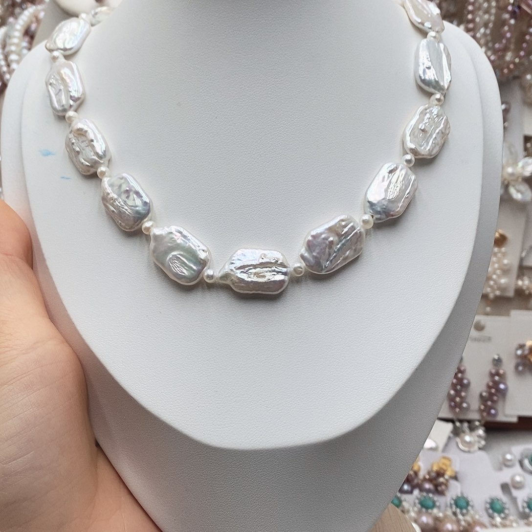 淡水珍珠耳饰银S925镶嵌