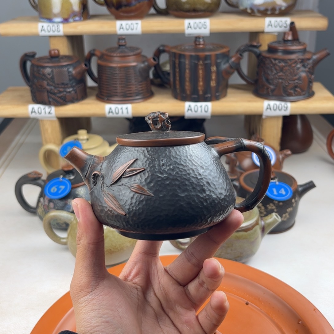 壶220cc 建水紫陶老手艺人全手工制作