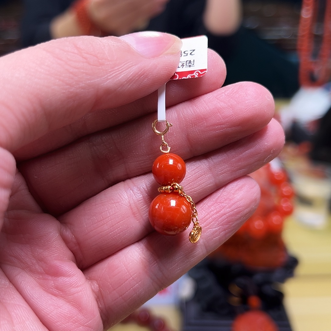 南红玛瑙银S925镶嵌买南红保山葫芦