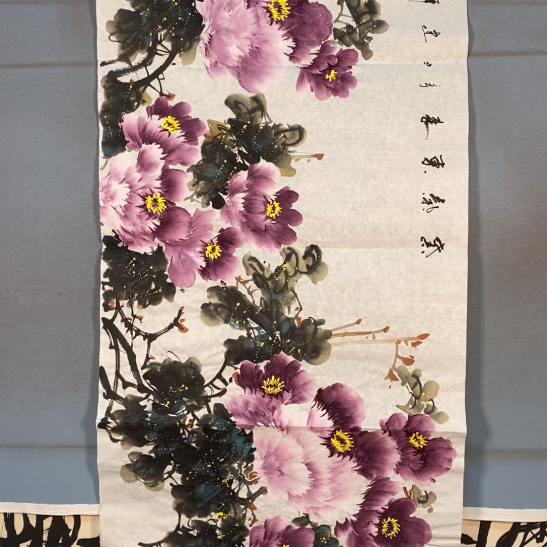 国画076牡丹花盛开的季节