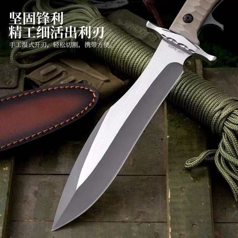 兰博5-手工刀露营户外多功能野外刀具便携野营锋利