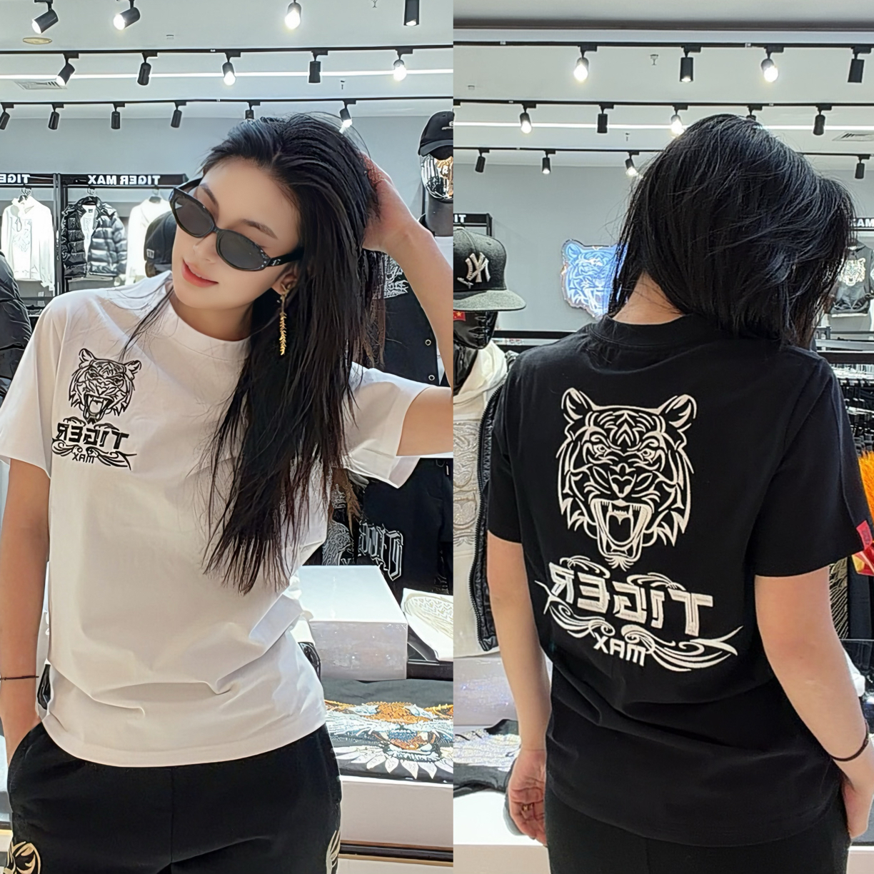 TIGER MAX潮牌经典刺绣半袖T0107