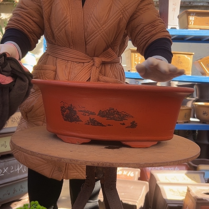 38红椭圆花盆花盆花盆