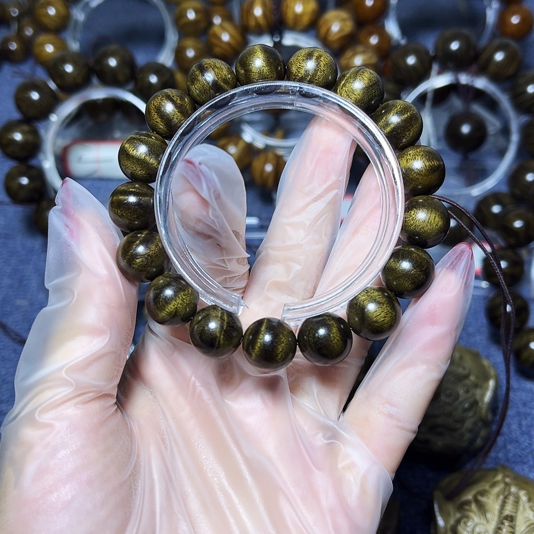 楠木（金丝楠）手串/手链1.2阴沉水波闪电