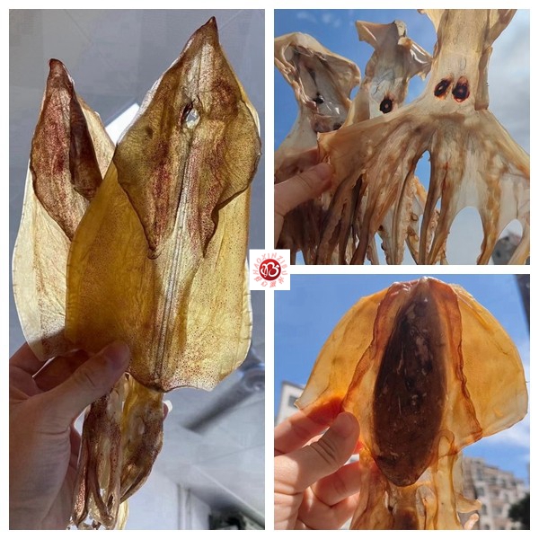 淡干船晒鱿鱼渔民自晒干墨鱼干章鱼干