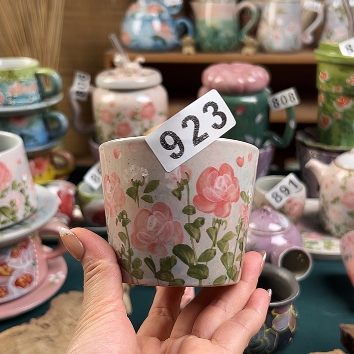 杯景德镇陶瓷手绘作品923