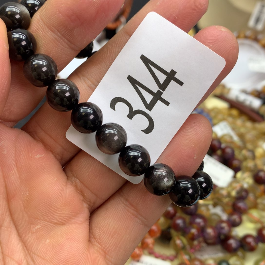 【闪购商品】黑曜岩手链未镶嵌手链