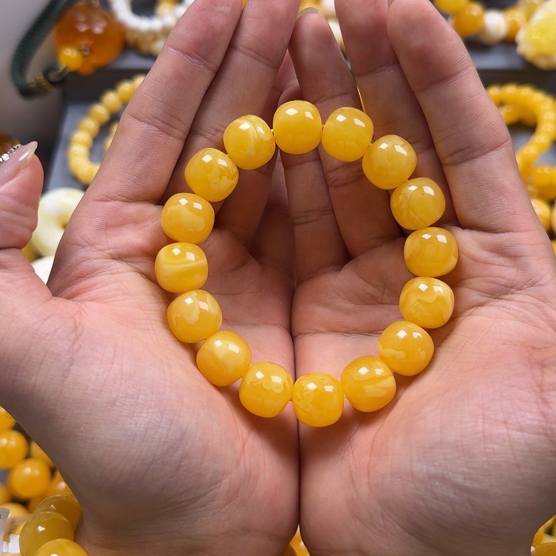 蜜蜡珠宝奇石未镶嵌同料老型15mm